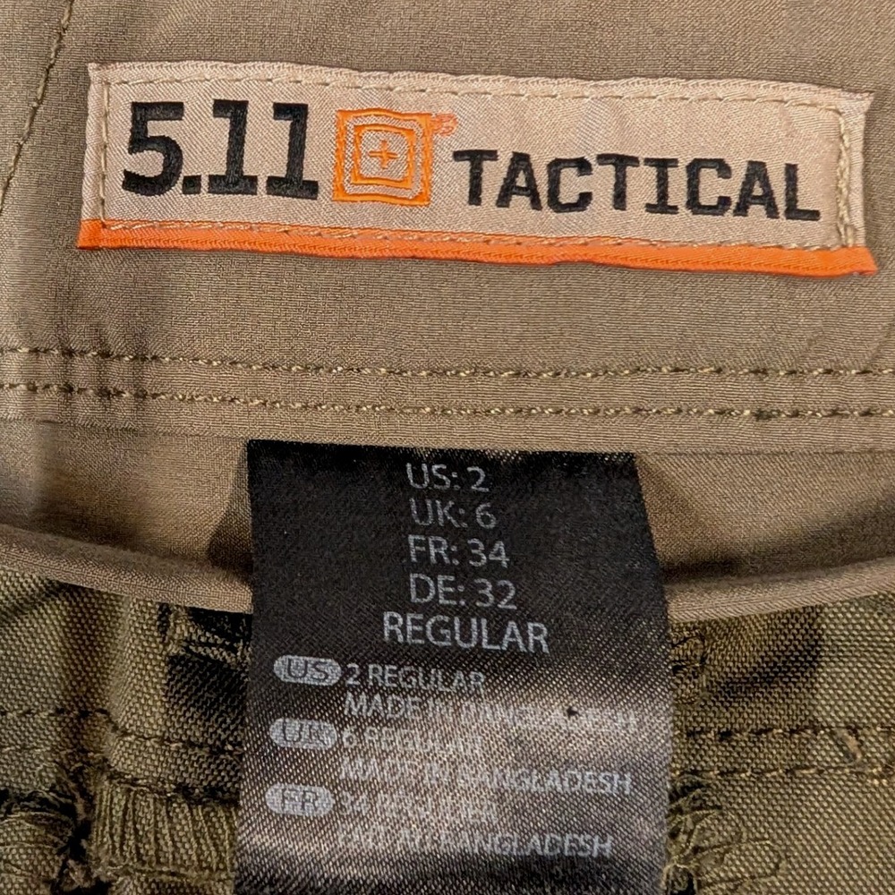 5.11 Tactical Cargo Pants Women 2 Regular Olive Green Utility 64446-186 - Picture 4 of 14